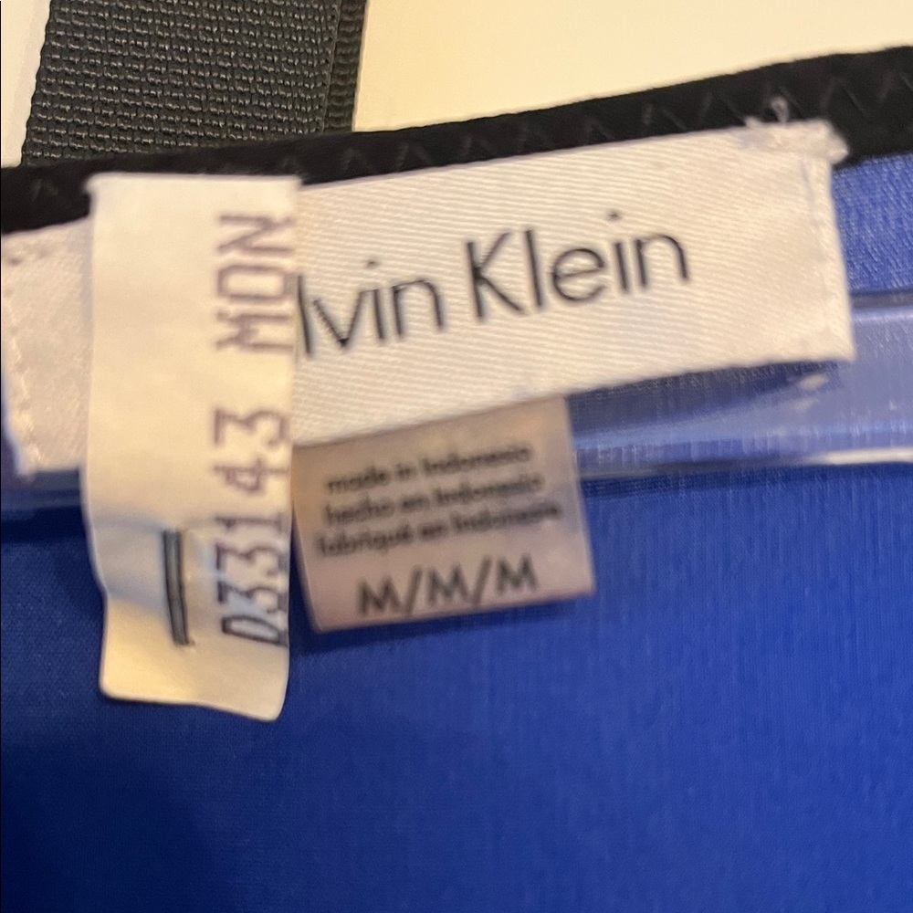 Calvin Klein Collection Blue V Neck Blouse - Picture 2 of 5